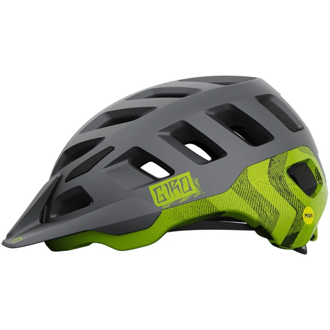 Giro Radix MIPS MTB Helmet - Matt Metallic Black-Ano Lime - Image 2