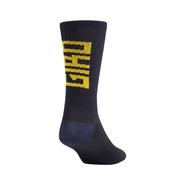 Giro Seasonal Merino Wool Sock - Dark Shark-Spectra Yellow - Image 2