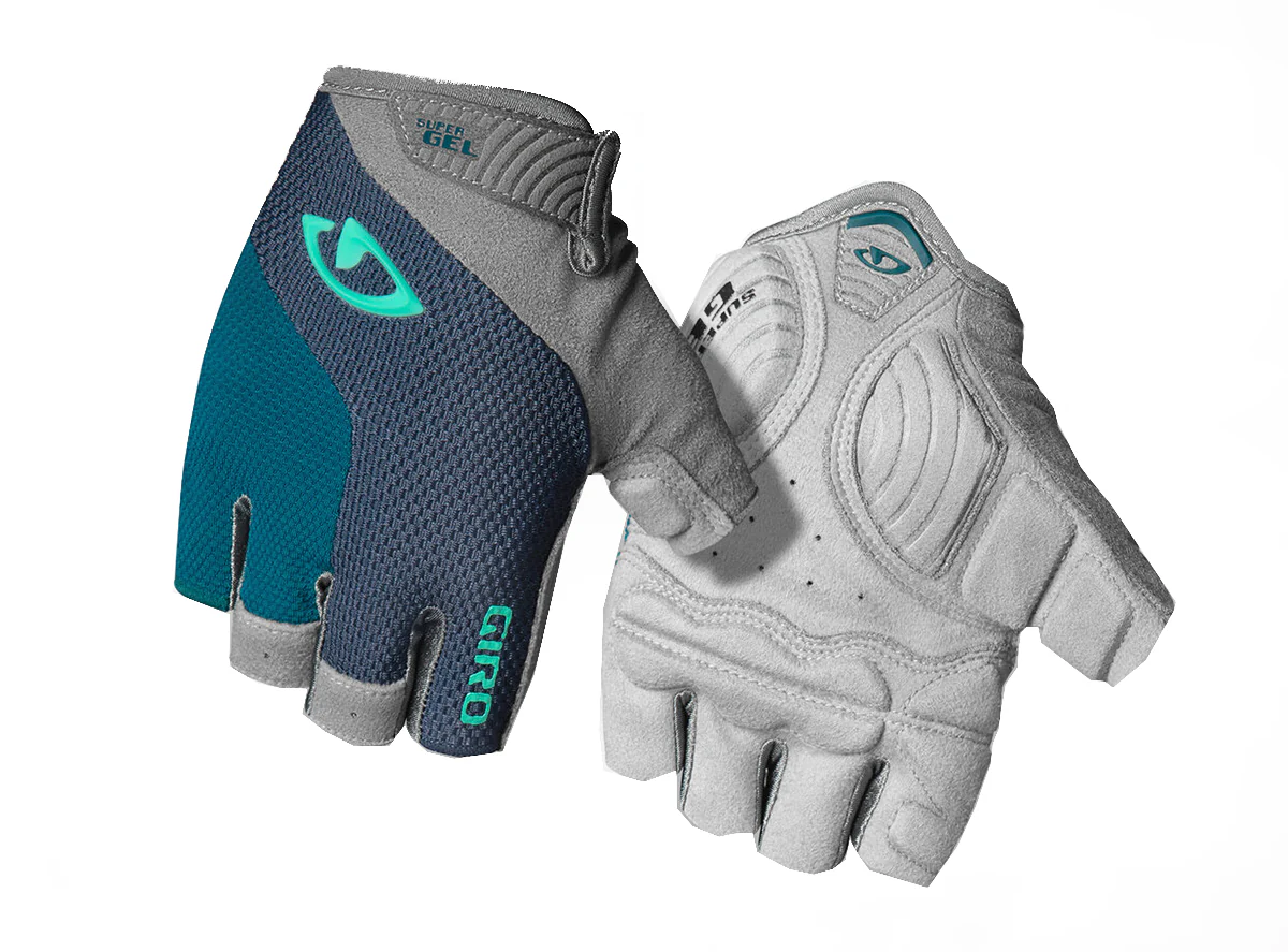 Giro Strada Massa SuperGel Road Cycling Glove - Womens - Harbor Blue-Screaming Teal
