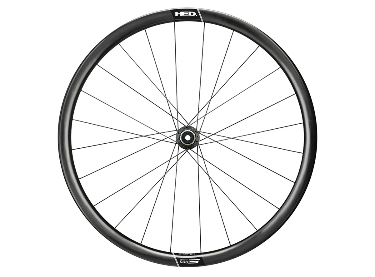 HED Wheels Emporia GC3 Performance 700c Carbon Clincher Disc Gravel Wheel - Rear - Image 2
