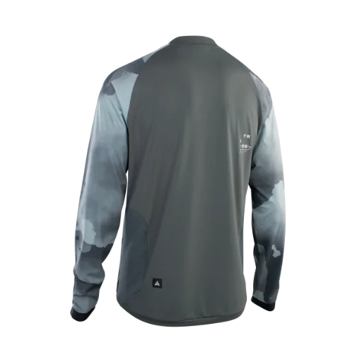 ION Traze Amp AFT Long Sleeve MTB Jersey - Thunder Gray - Image 2