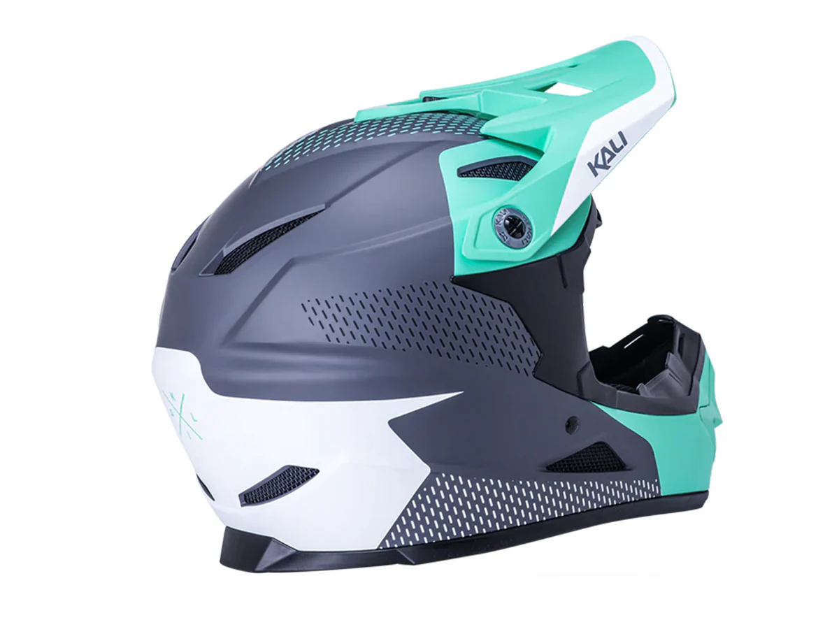 Kali Zoka Full Face Helmet - Youth - Dash Matt Seafoam-Gray - Image 3