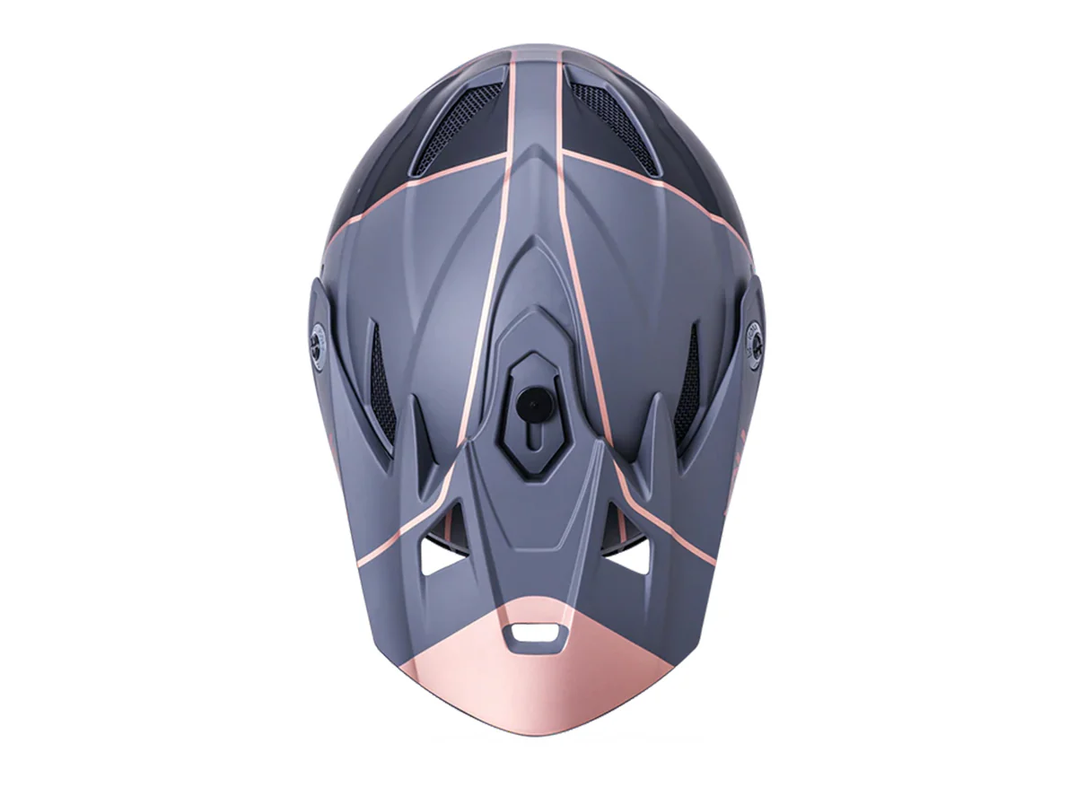 Kali Zoka Full Face Helmet - Youth - Stripe Matt Black-Bronze - Image 4
