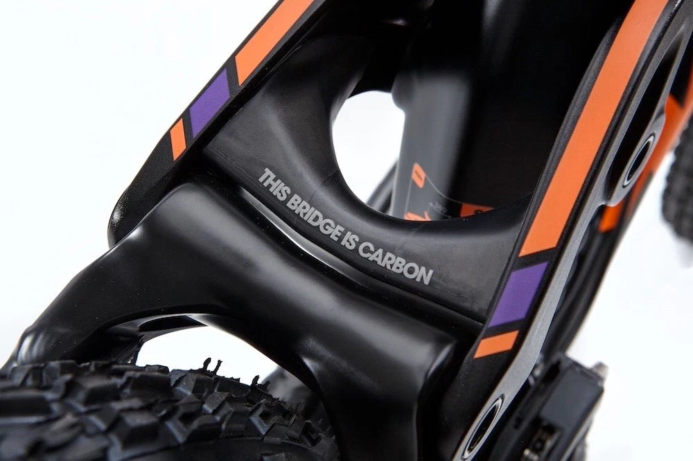 Kona Supreme Operator 26 Downhill Frame - Matt Carbon-Orange-Purple - Image 3