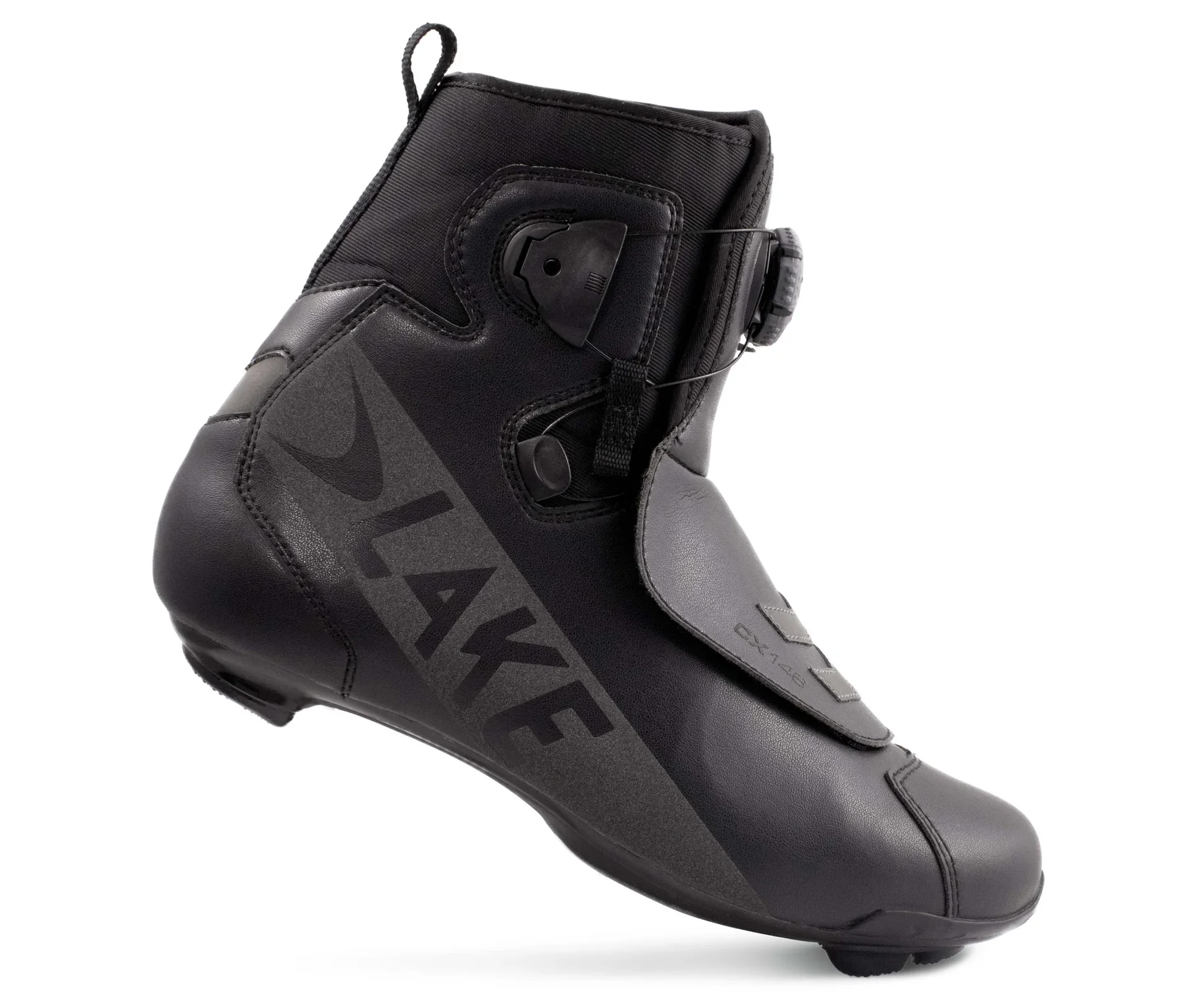 Lake CX146 SPD Winter Road Boot - Black-Black Reflective - Image 3