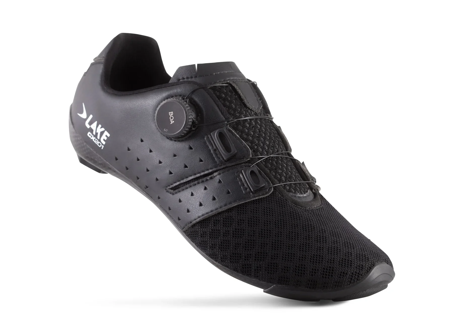 Lake CX201 Road Shoe - Black-White - Image 2