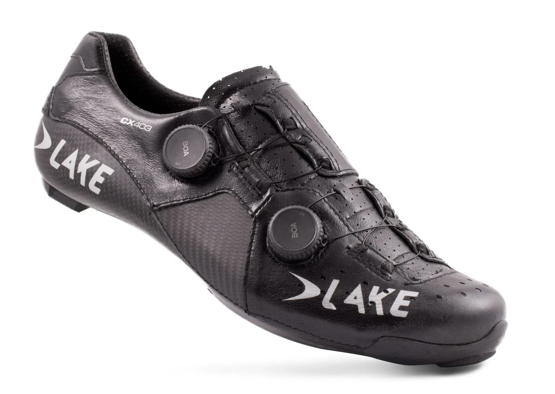 Lake CX403 Road Shoe - Black-Silver