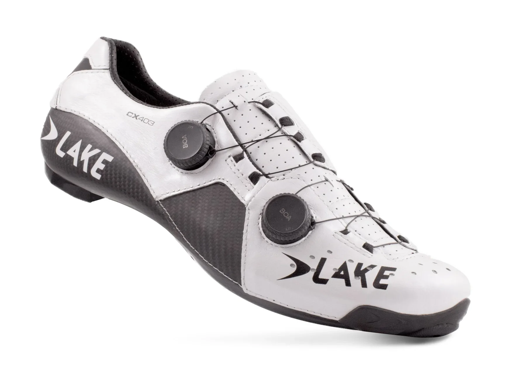 Lake CX403 SpdPly Road Shoe - White-Black - Image 2