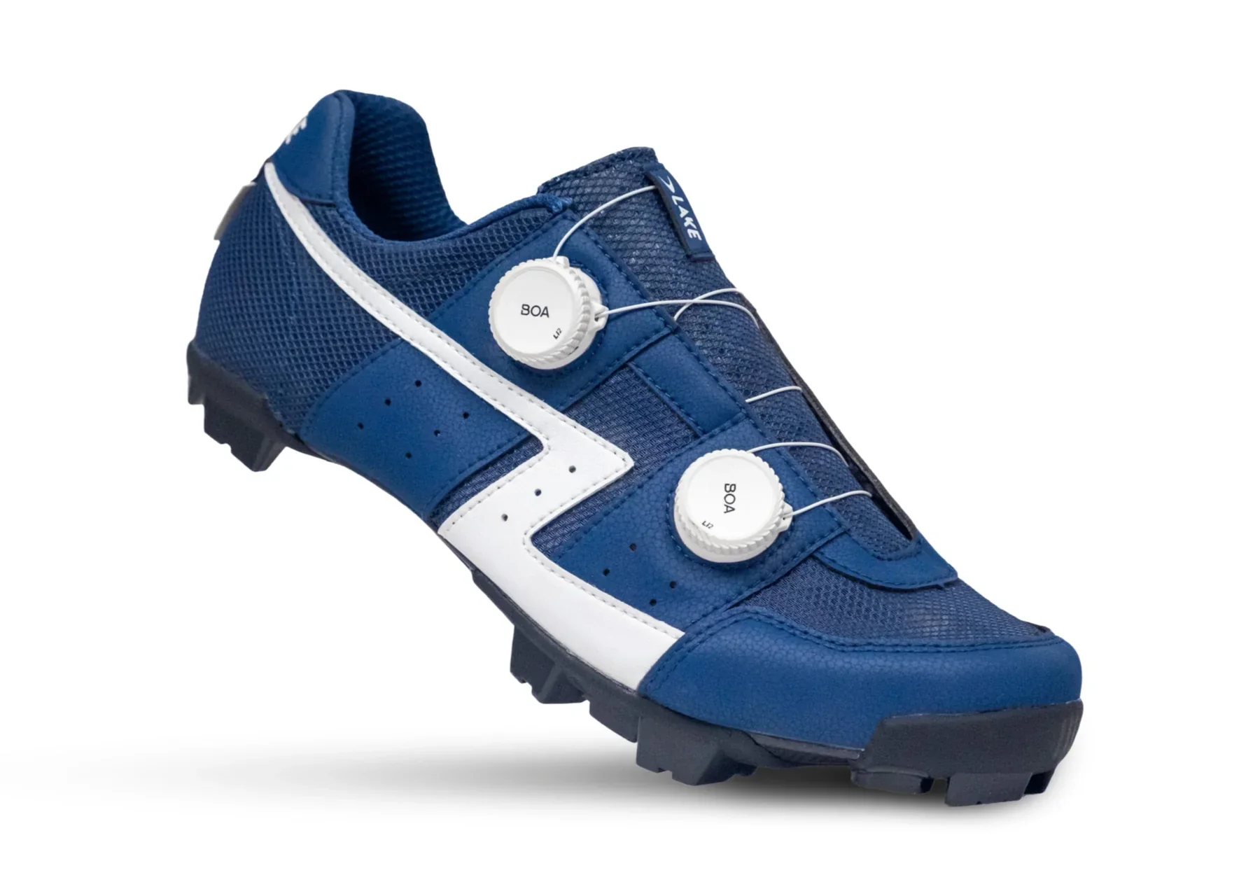 Lake MX30G Gravel Shoe - Narrow - Mesh Blue-White - Image 2