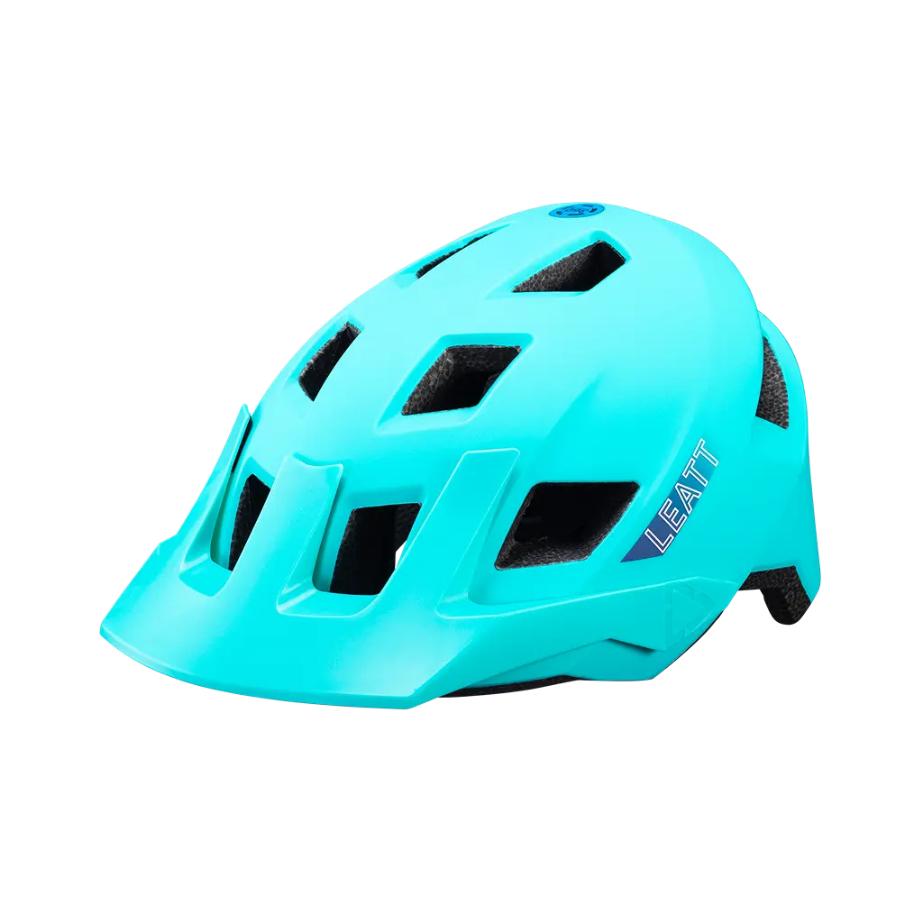 Leatt AllMtn 1.0 MTB Helmet - Junior - Aqua - 2024 - Image 2