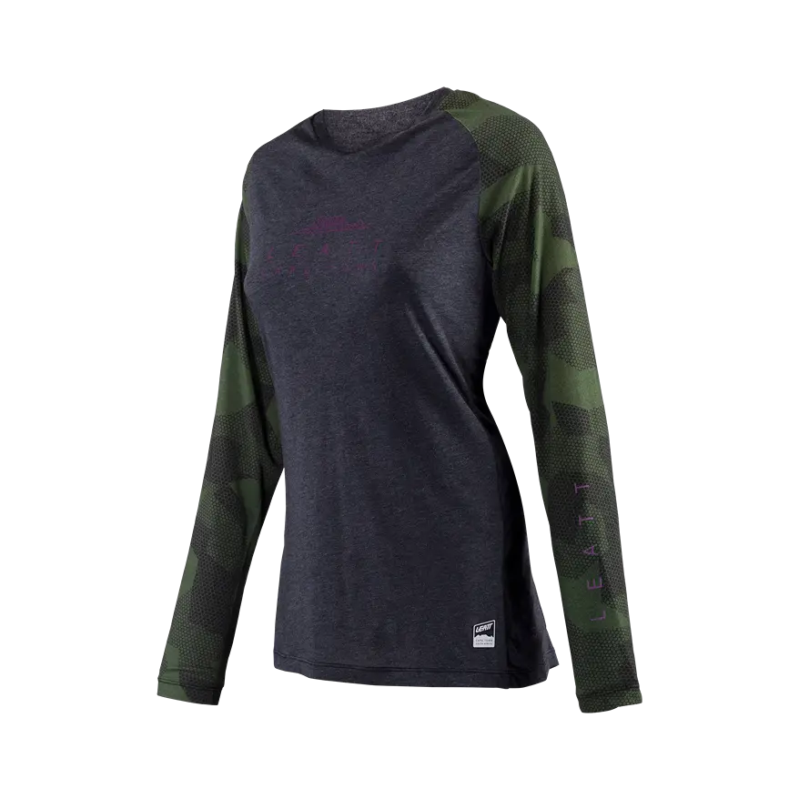 Leatt AllMtn 3.0 Long Sleeve MTB Jersey - Womens - Spinach - 2024 - Image 3