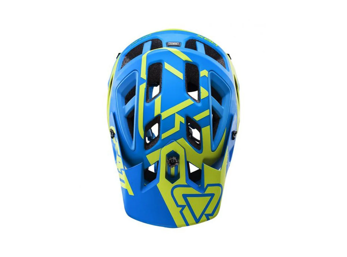 Leatt DBX 3.0 Enduro Full Face Helmet - Blue-Lime - Image 2