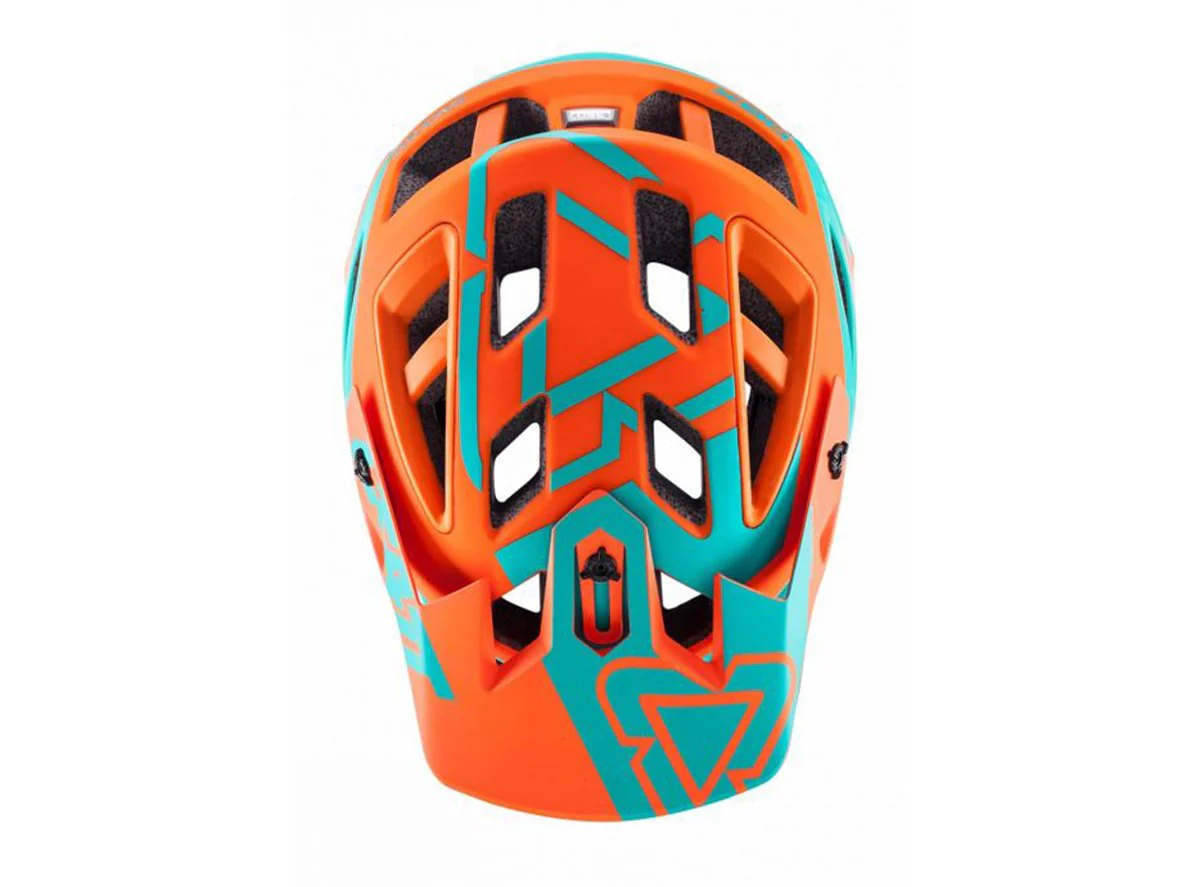 Leatt DBX 3.0 Enduro Full Face Helmet - Orange-Teal - Image 2