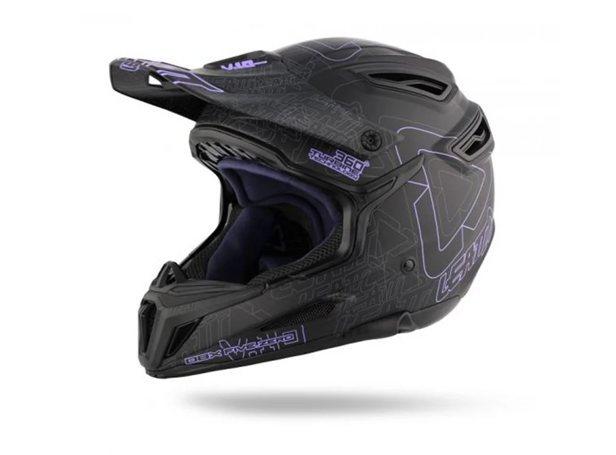 Leatt DBX 5.0 V10 Full Face Helmet - Black-Purple - Image 2