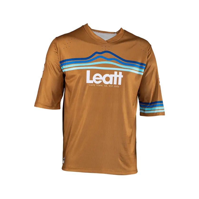 Leatt Enduro 3.0 Short Sleeve MTB Jersey - Peanut - 2024 - Image 4