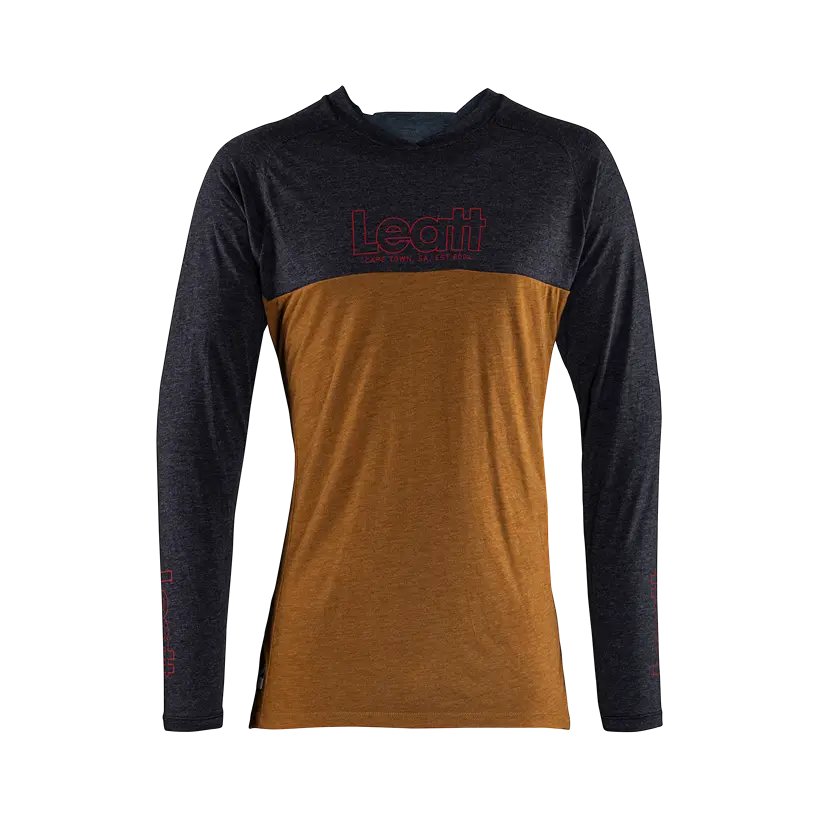 Leatt Gravity 2.0 Long Sleeve MTB Jersey - Peanut - 2024 - Image 4