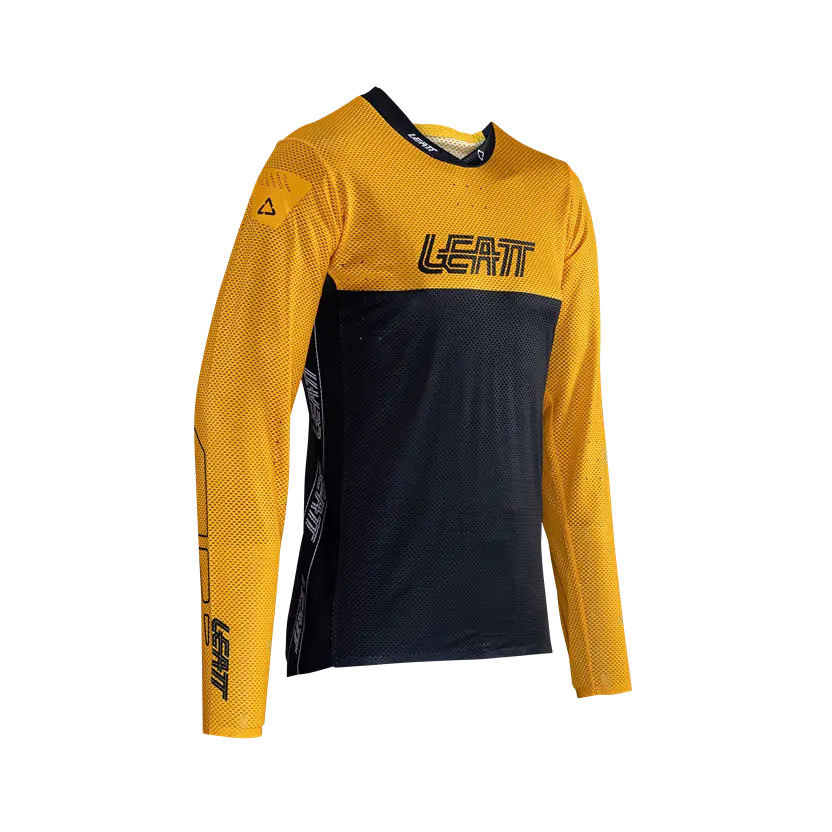 Leatt Gravity 4.0 Long Sleeve MTB Jersey - Gold - 2024