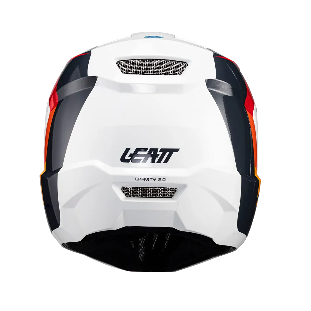 Leatt MTB Gravity 2.0 Full Face Helmet - White-Red - 2024 - Image 6