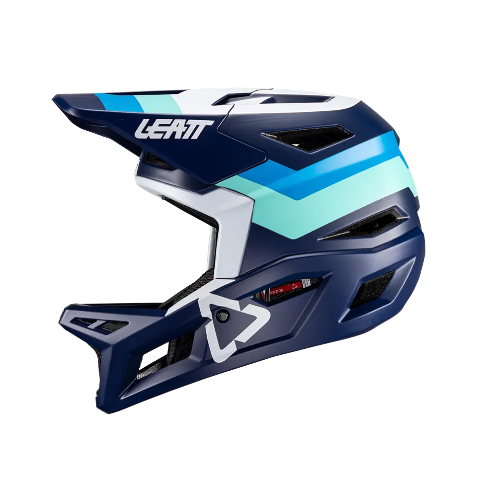 Leatt MTB Gravity 4.0 Full Face Helmet - Blue - 2024 - Image 3