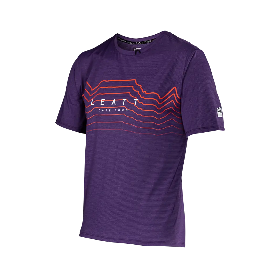 Leatt Trail 1.0 X-Flow Short Sleeve MTB Jersey - Velvet - 2024 - Image 2