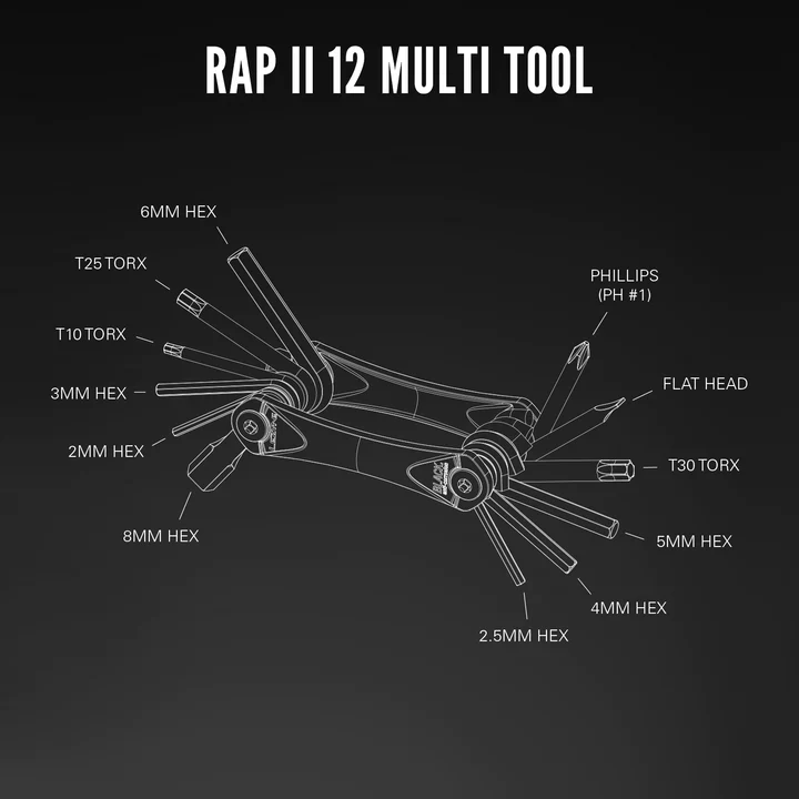 Lezyne RAP II 12 Multi Tool - Black - Image 3