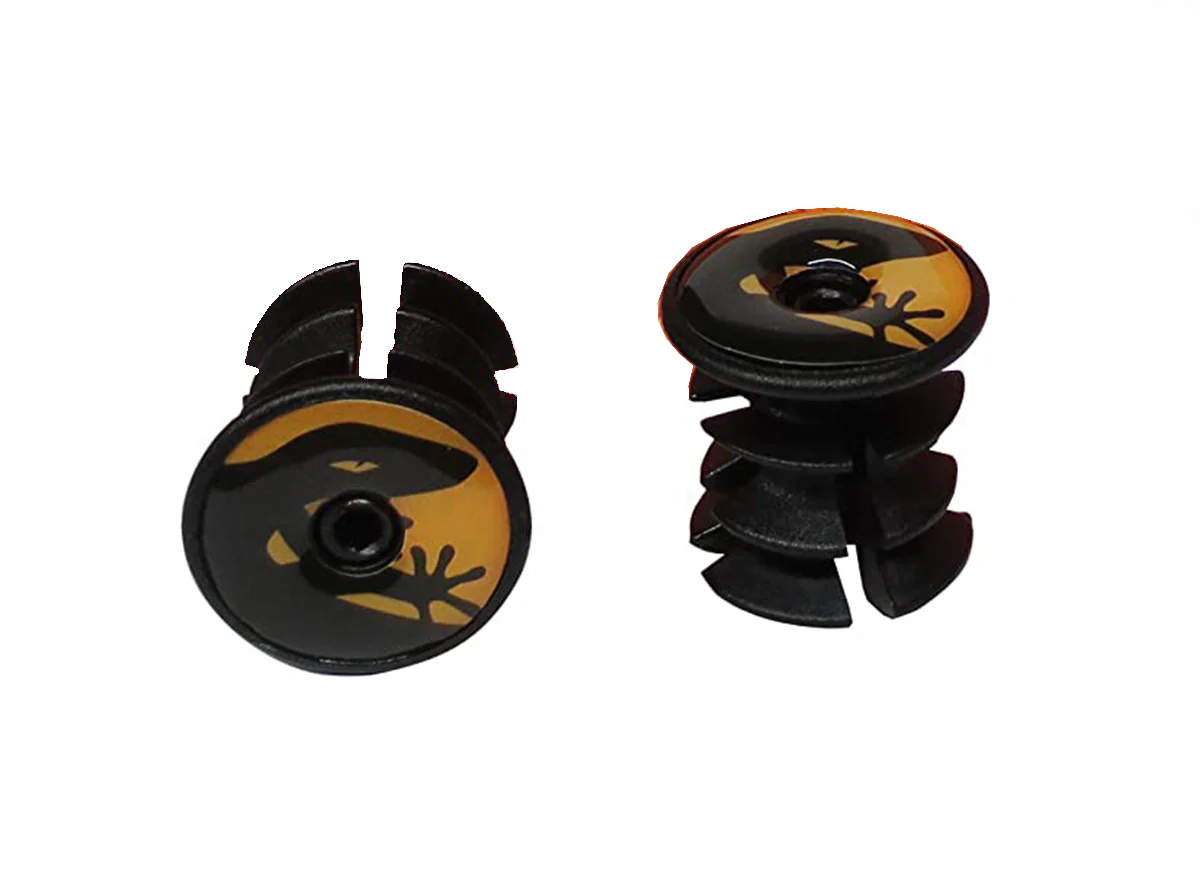 Lizard Skins DSP Bar Tape Plugs - Tangerine Orange