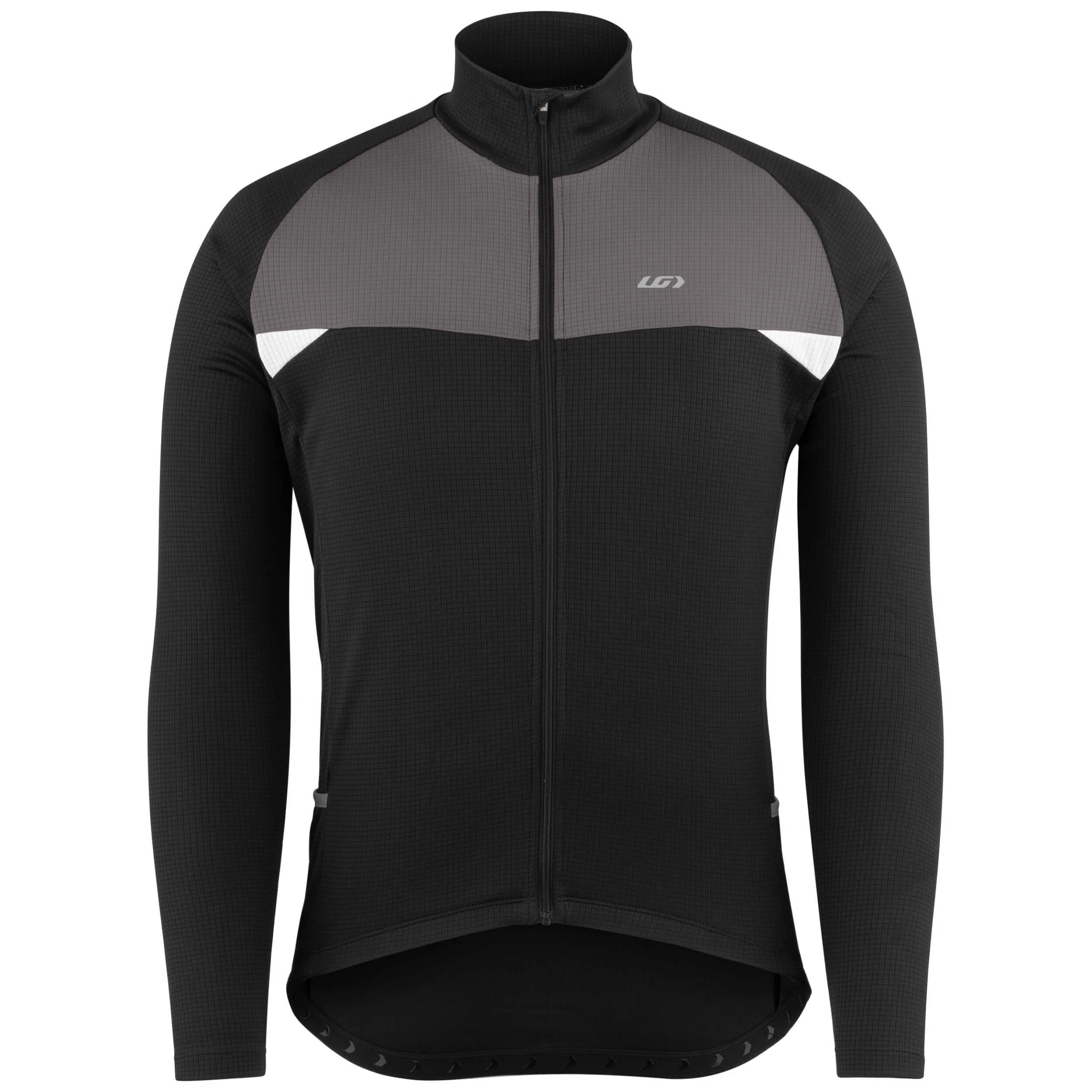 Louis Garneau Peloton Short Sleeve Road Jersey - Black-Gray - Image 2