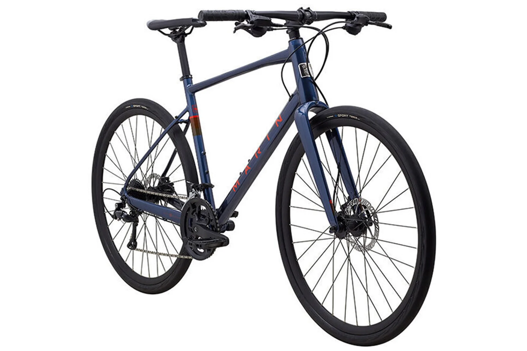 Marin Fairfax 3 700 Fitness Road Bike - Blue-Orange - Image 2