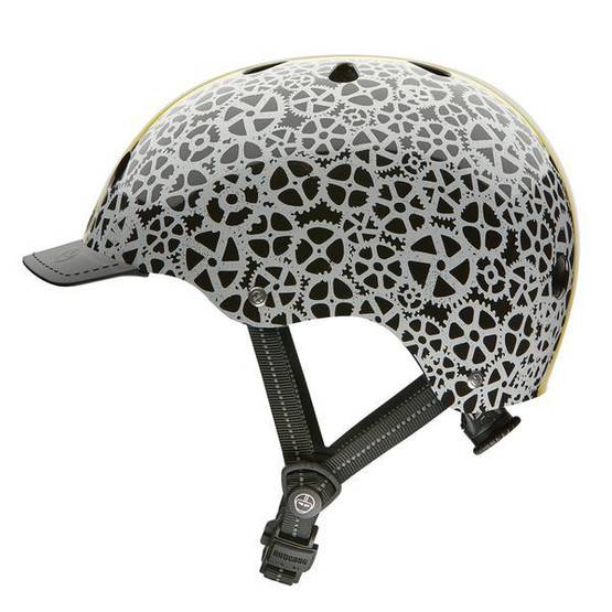 Nutcase Stay Geared Street Helmet - Black-White-Yellow - Image 2