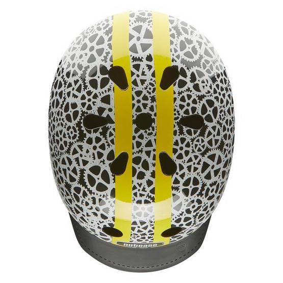 Nutcase Stay Geared Street Helmet - Black-White-Yellow - Image 4