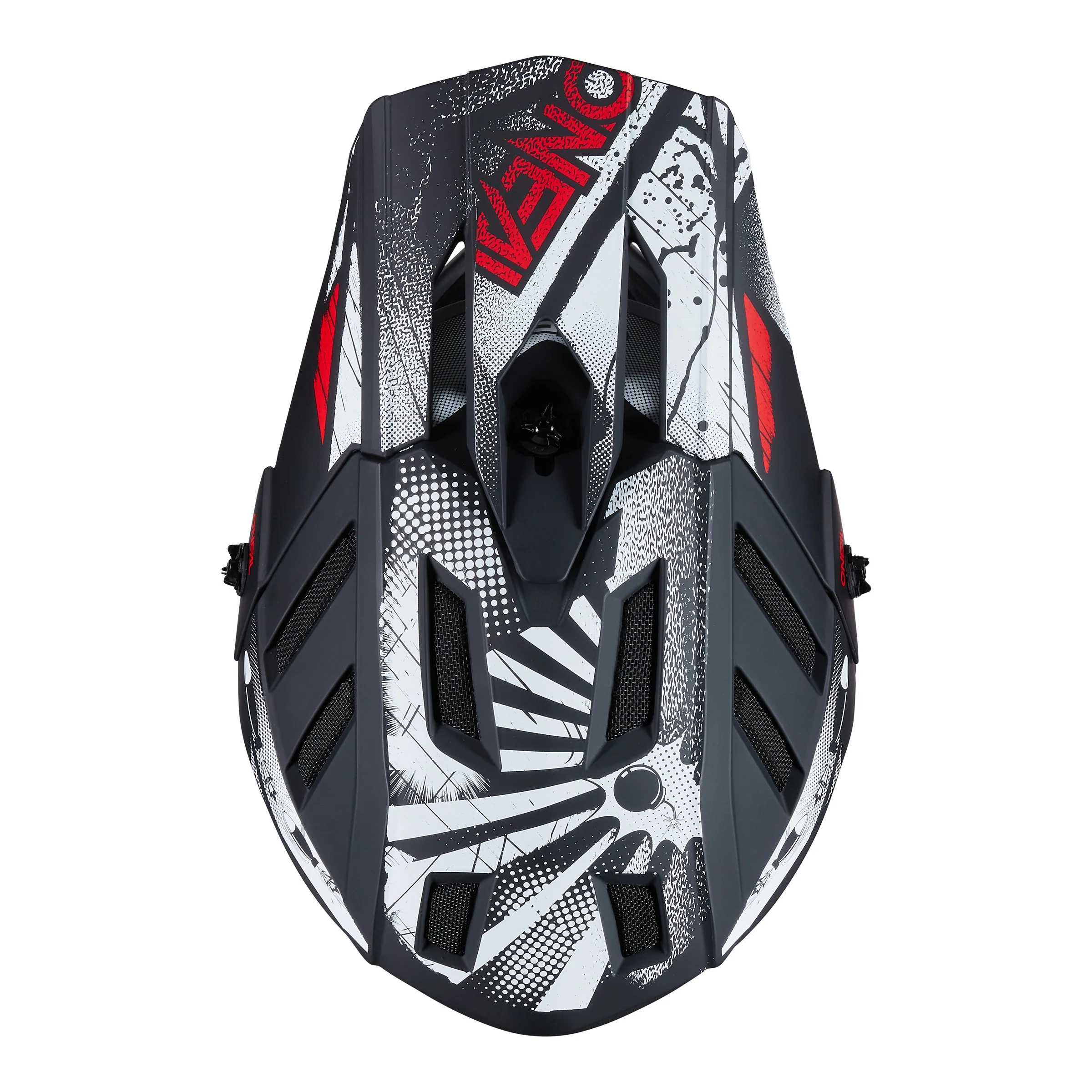 O'Neal Backflip Boom Full Face Helmet - Black-White - Image 4