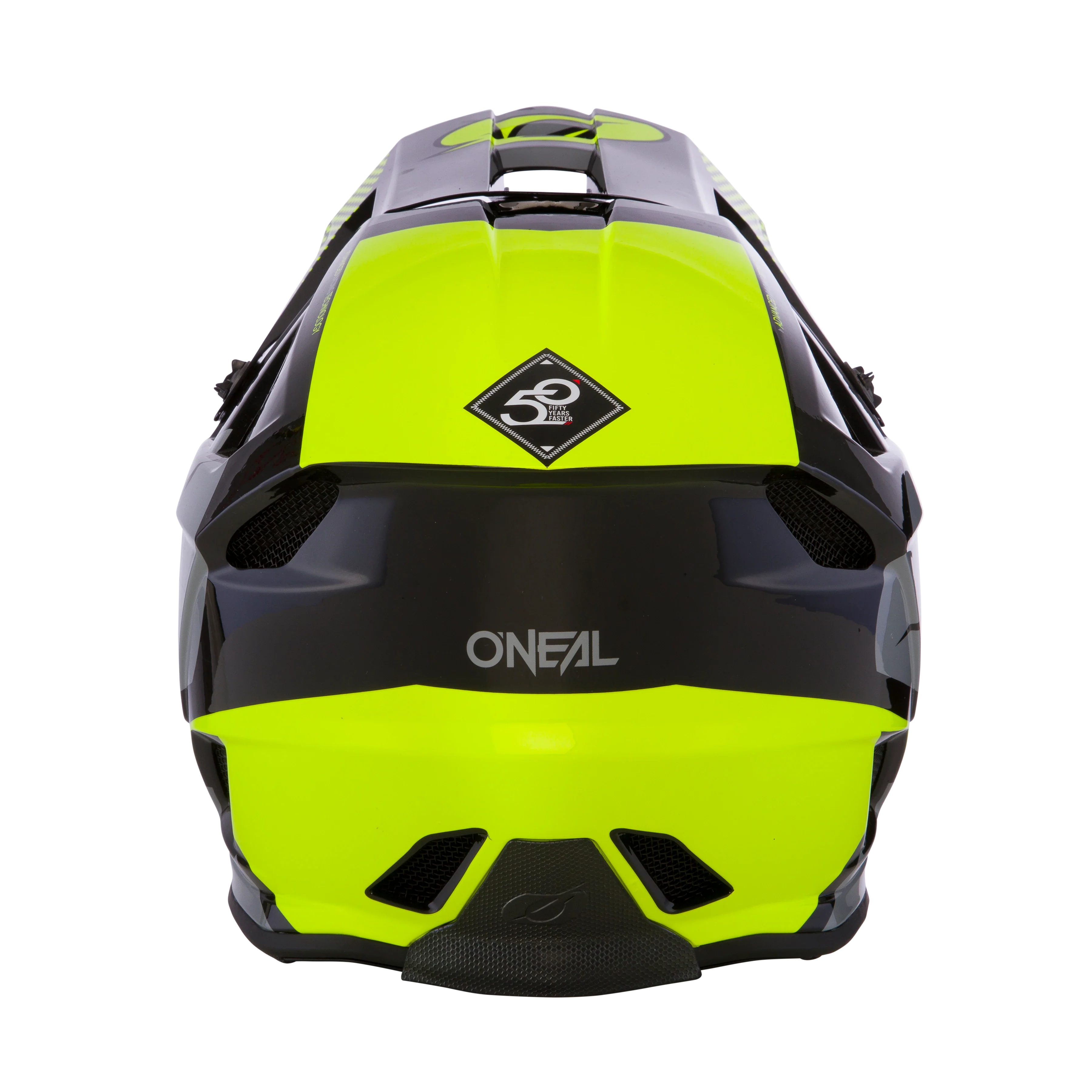 O'Neal Blade Polyacrylite Full Face Helmet - Ace - Neon Yellow-Gray - Image 2