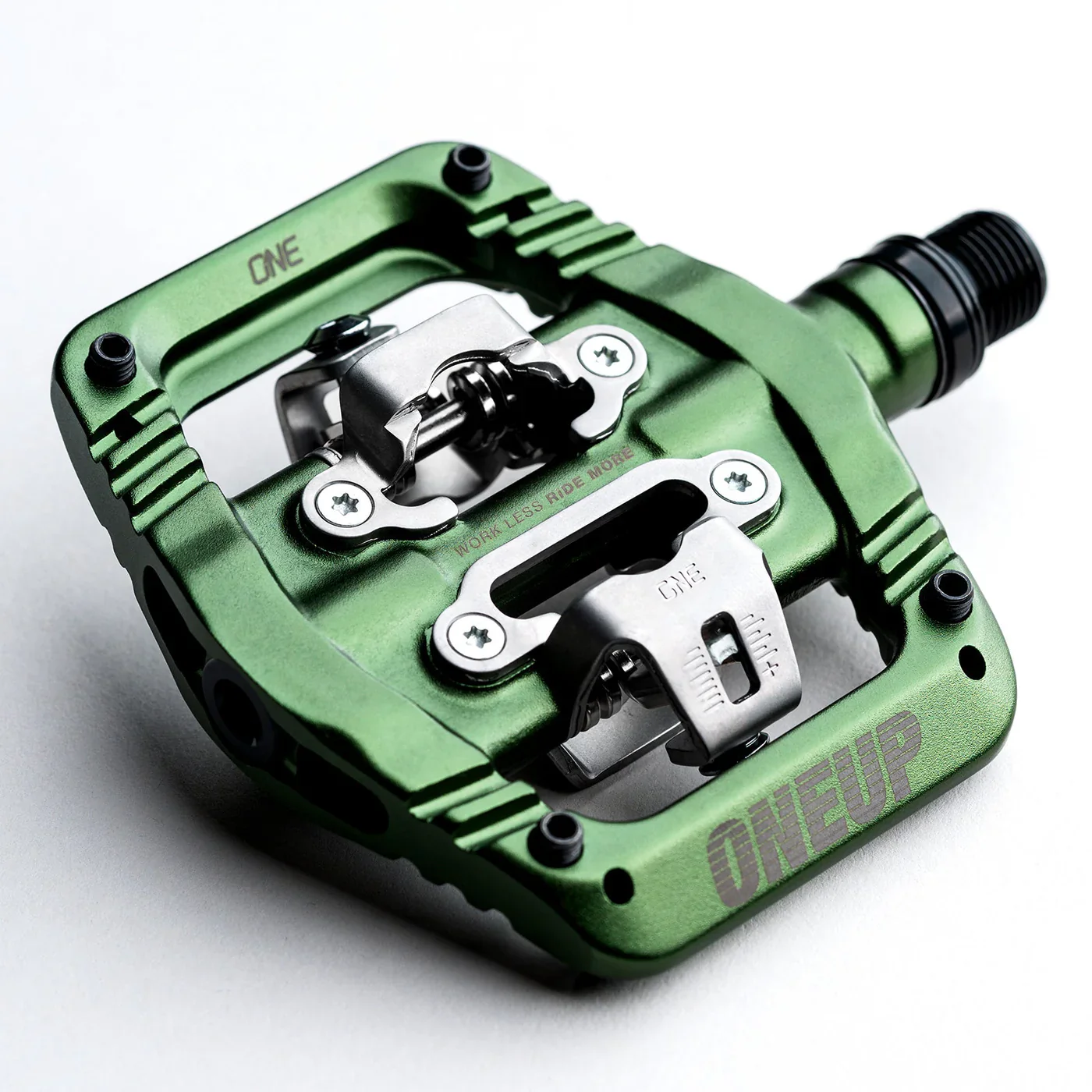 OneUp Clip MTB SPD Pedals - Dark Green - Image 2