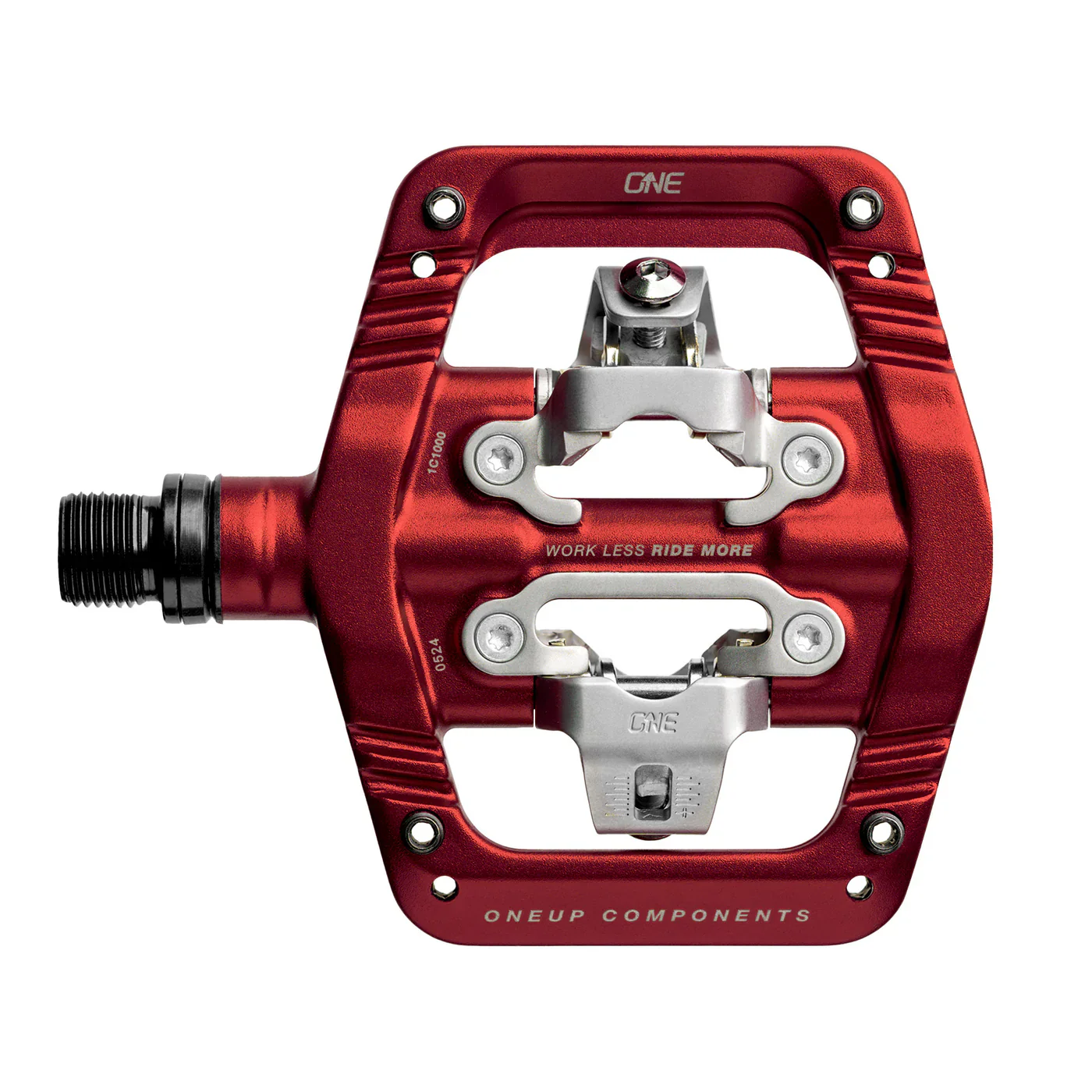 OneUp Clip MTB SPD Pedals - Red - Image 2