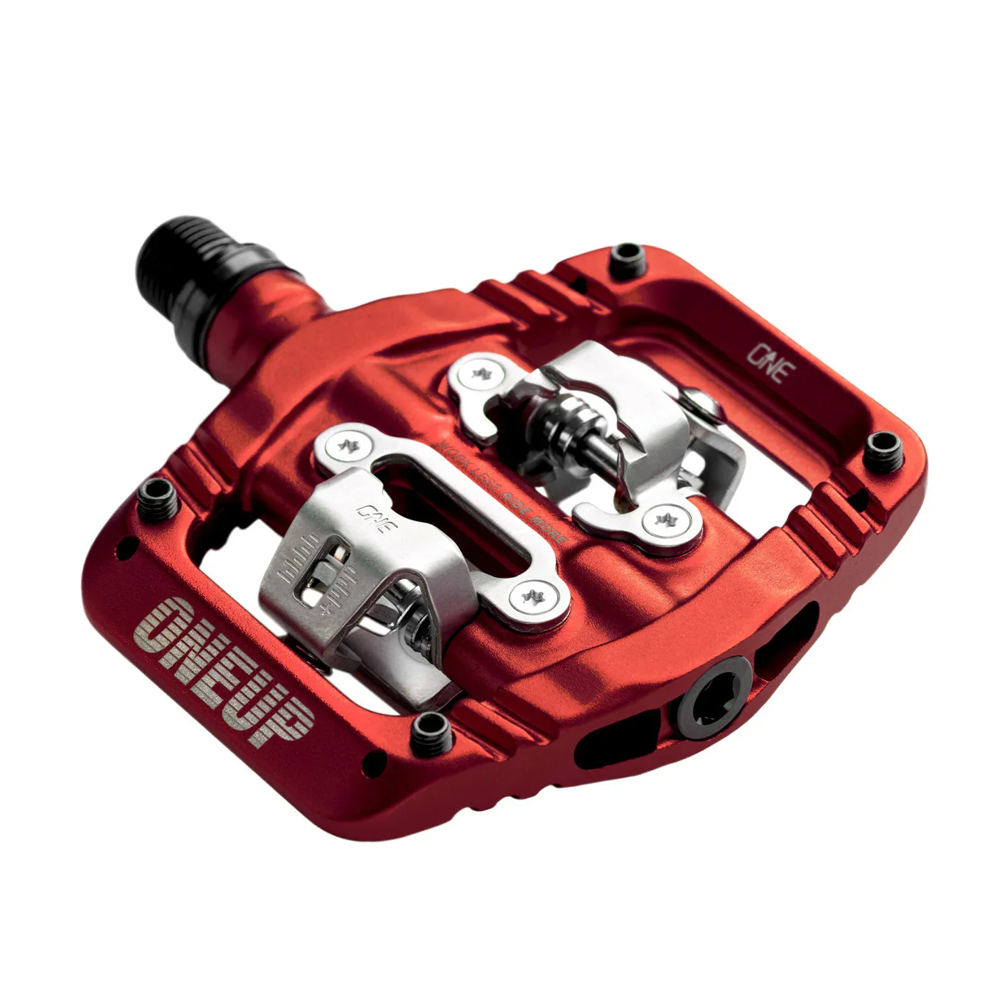 OneUp Clip MTB SPD Pedals - Red - Image 3