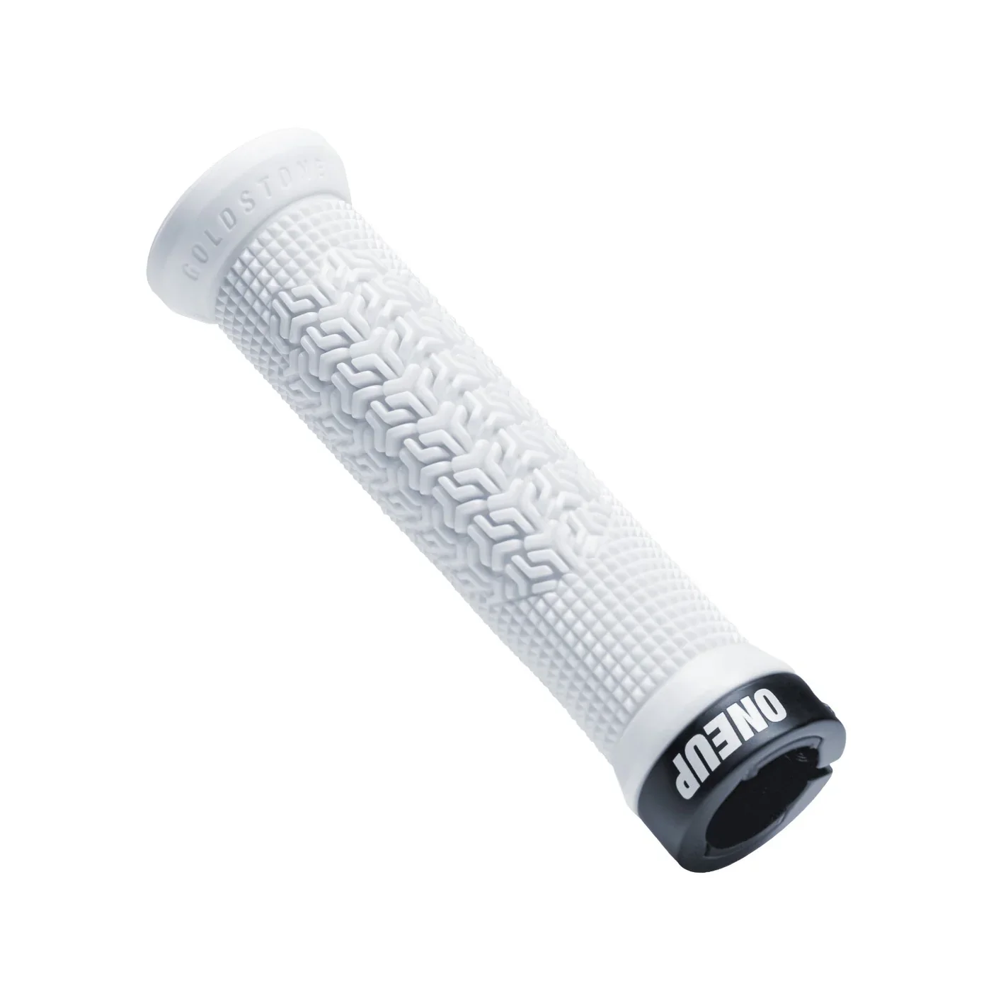 OneUp Jackson Goldstone Lock-On MTB Grips - White - Image 2