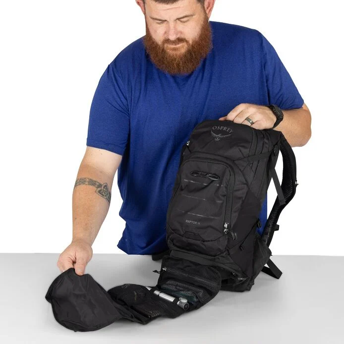 Osprey Raptor 14 Hydration Backpack - Extended Fit - Black - Image 7