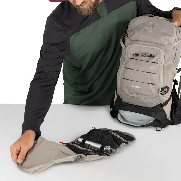Osprey Raptor 14 Hydration Backpack - Tundra Green - Image 9