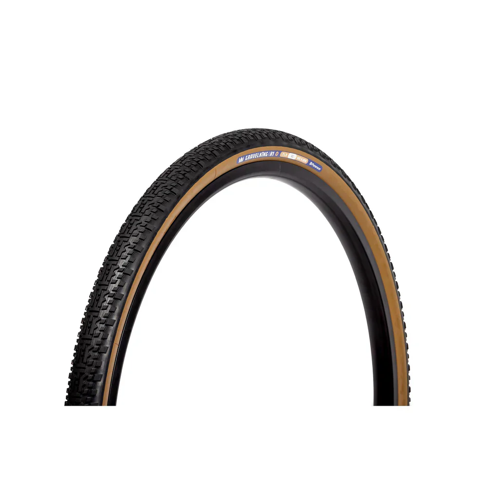 Panaracer Gravelking X1+ 700c Folding Gravel Tire - Black-Brown - Image 2