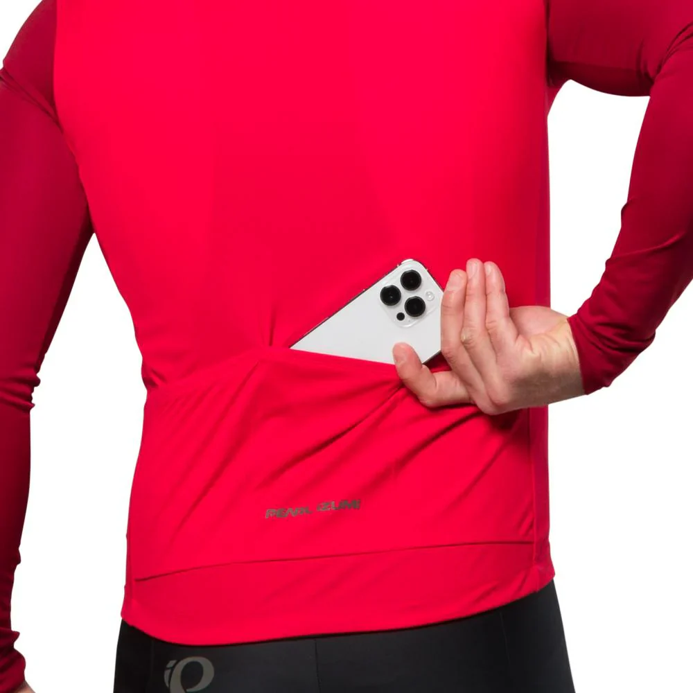 Pearl Izumi Attack Long Sleeve Road Jersey - Goji Berry - Image 6
