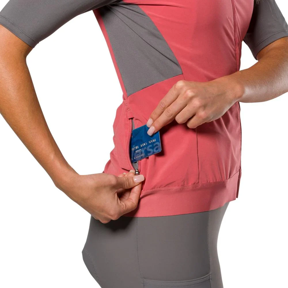 Pearl Izumi Expedition Short Sleeve Road Jersey - Womens - Rosewood - Image 7