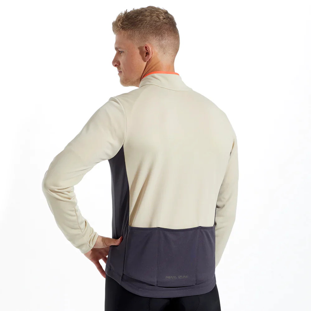 Pearl Izumi Quest Thermal Long Sleeve Road Jersey - Stone-Dark Ink - Image 3