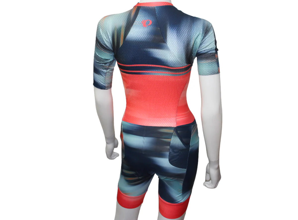 Pearl Izumi Team Octane Tri Suit - Womens - Navy-Screaming Red Cirrus - Image 2