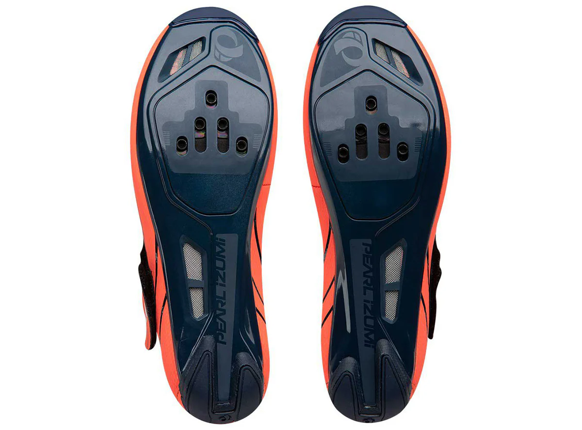 Pearl Izumi Tri Fly Select V6 Tri Shoe - Womens - Navy-Fiery Coral - Image 2
