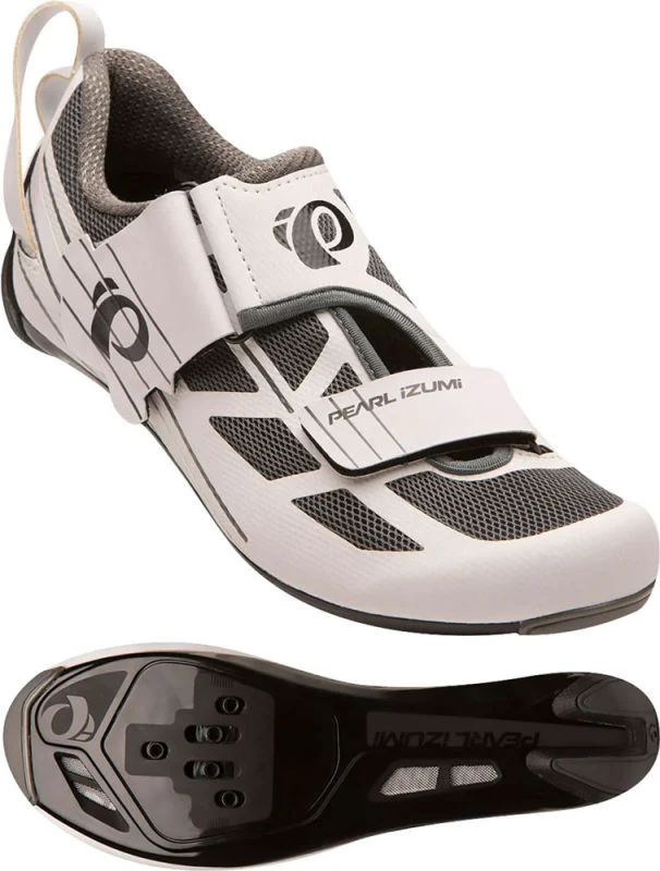 Pearl Izumi Tri Fly Select V6 Tri Shoe - Womens - White-Shadow Gray - Image 3