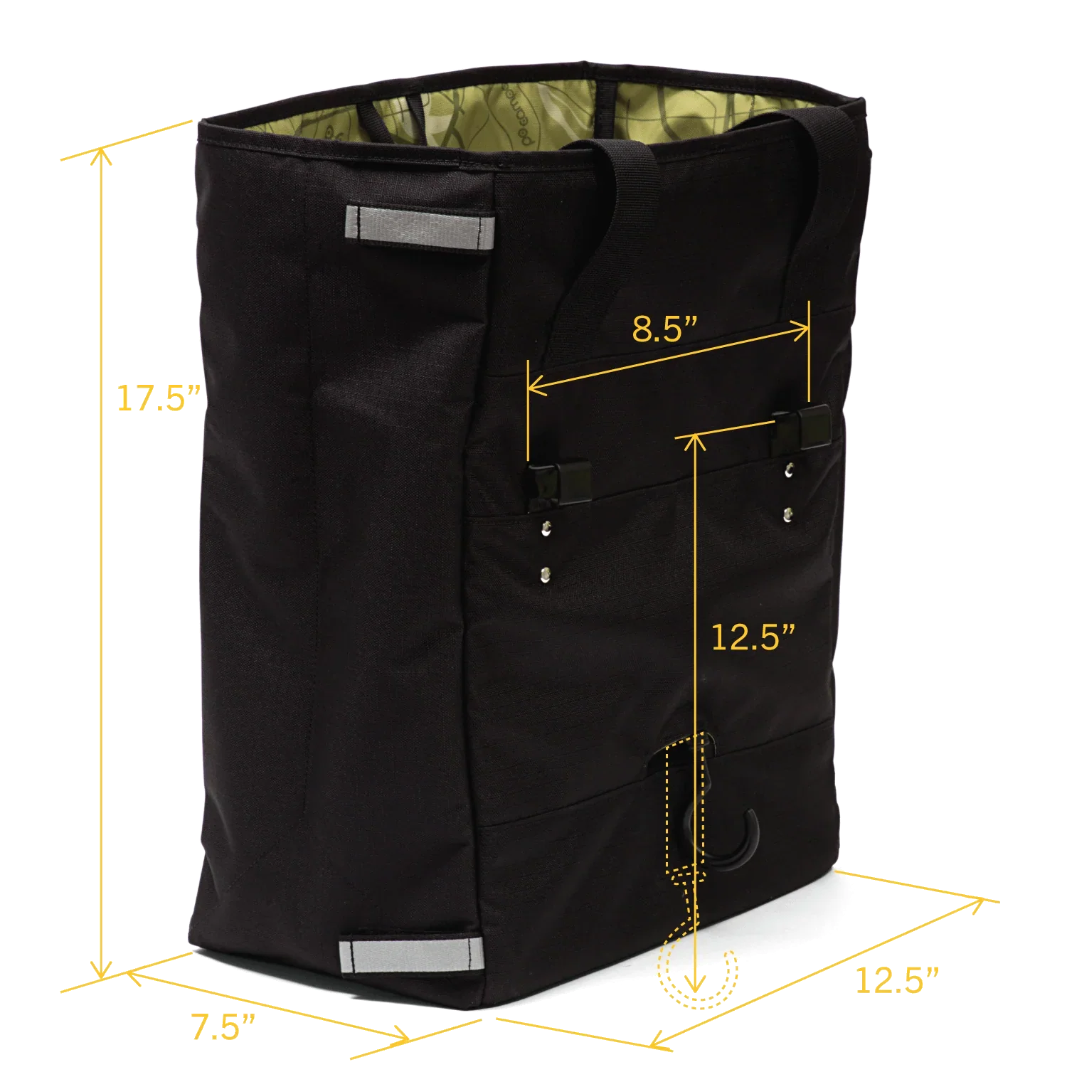 Po Campo Orchard Grocery Pannier - Black Ripstop - Image 5