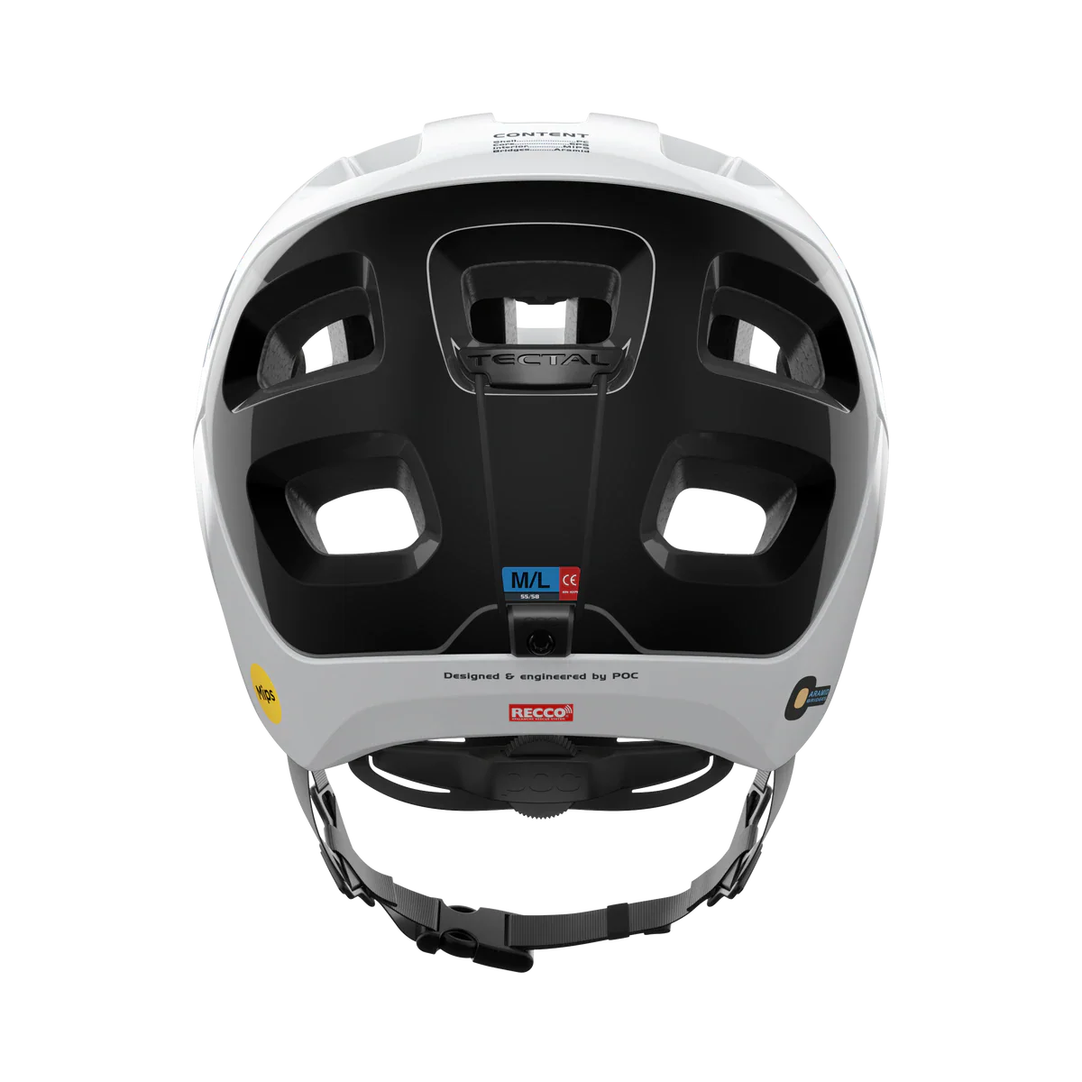 POC Tectal Race MIPS MTB Helmet - Hydrogen White-Uranium Black - Image 4