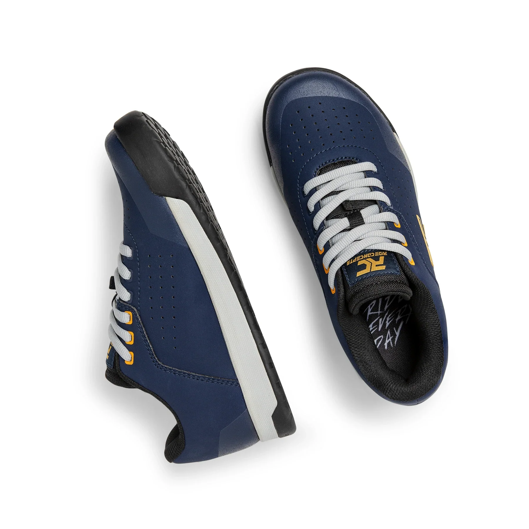 Ride Concepts Hellion Flat Pedal MTB Shoe - Womens - Midnight Blue-Sunflower - Image 4