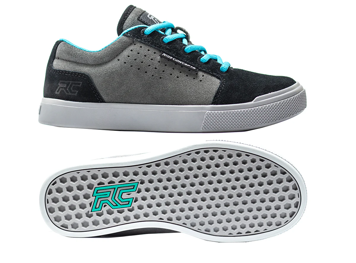 Ride Concepts Vice Flat Pedal Shoes - Youth - Charcoal-Black