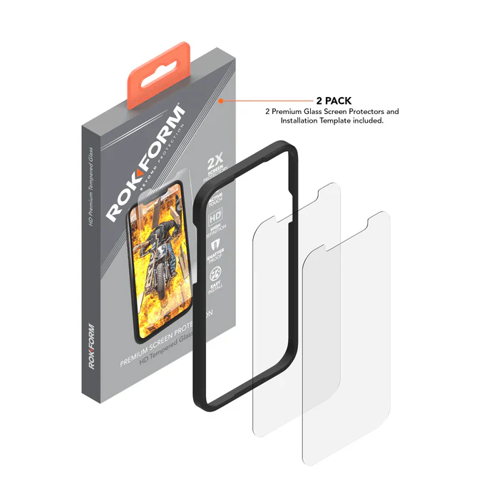 Rokform Tempered Glass Screen Protectors - iPhone 8/7/6 Plus - Clear - Image 3